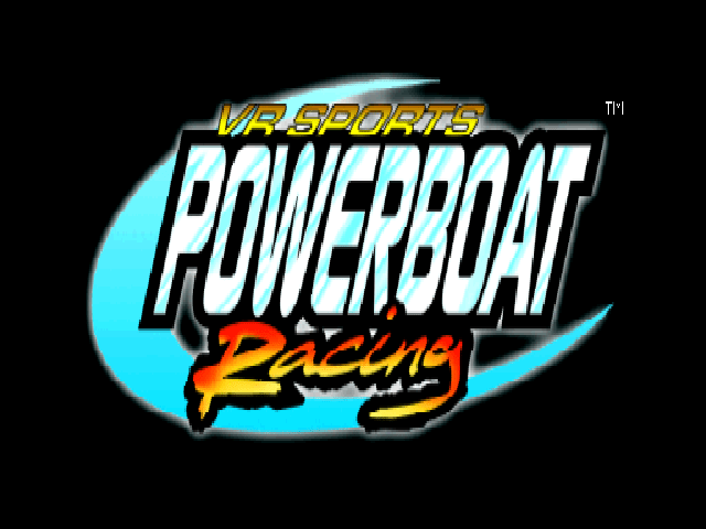 VR Sports Powerboat Racing title screen for Playstation